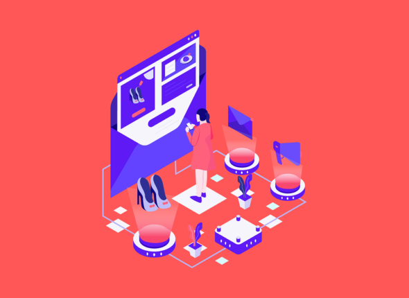 Ilustracja przedstawiająca przyszłość i trendy w marketingu cyfrowym